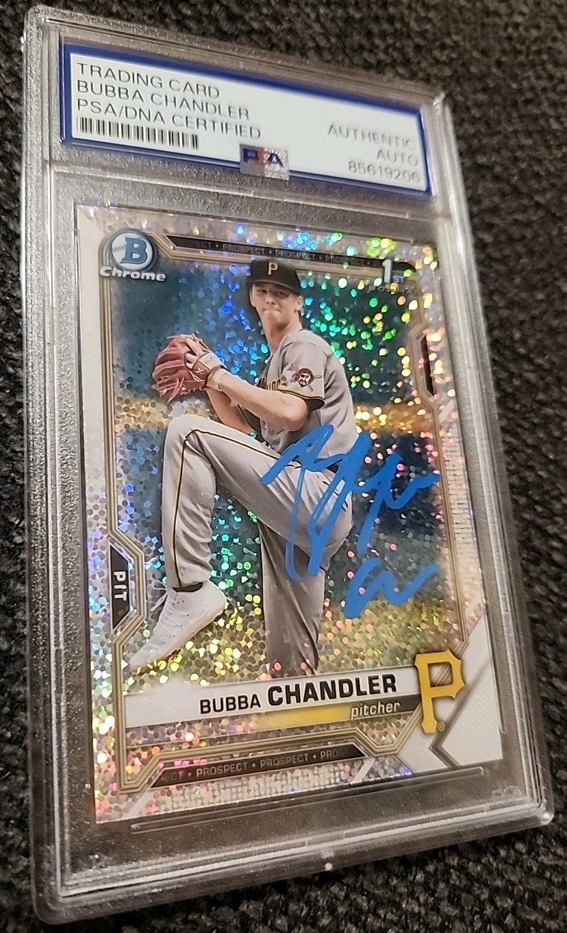 2021 1st Bowman Draft Chrome Bubba Chandler #BDC-41 Sparkle In Person Autograph