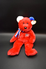 2002 Ty Beanie Buddy America Red Bear 14" Large Plush NWT