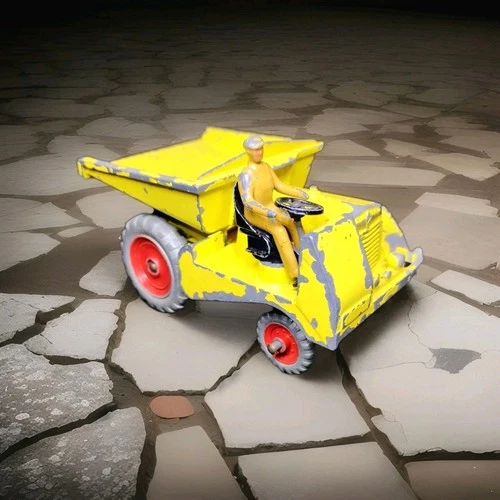 Vintage Dinky Supertoys 562/962 Muir-Hill Yellow 1940s Metal Dumper Truck Driver
