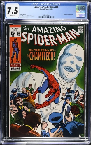 AMAZING Spider-Man #80 CGC 7.5 WHITE Pages Chameleon app! Marvel Comics 1970