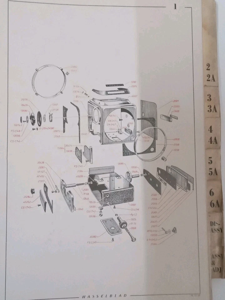 Rare Hasselblad 500 EL Incomplete Service / Repair Manual For Technicians - Image 4 of 4