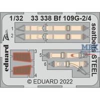 Eduard ED33338 Messerschmitt Bf-109 G-2/ 4 Seatbelts Steel 1/32
