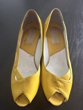Sommer Damenschuh, Gelb, Oft Getragen, Sammler, Liebhaber