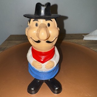 Vintage 1970s Pizza Hut Pete Coin Bank Thumbs Up Chef Collectible Gem