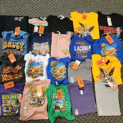 Harley Davidson Motorcycles T-Shirt Lot Bundle of 20 Tees Reseller Wholesale NWT