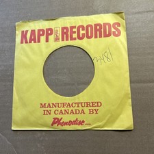 1 Company Sleeve Only KAPP Records Red Yellow
