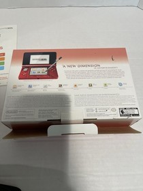 Nintendo 3DS Crimson Red/Flame Red Console Bundle w/ 4 Games + Original Box+