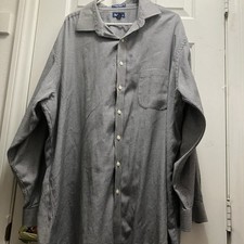 PAUL FREDRICK Men's Button-Up Long-Sleeve Dress Shirt Size 19-36