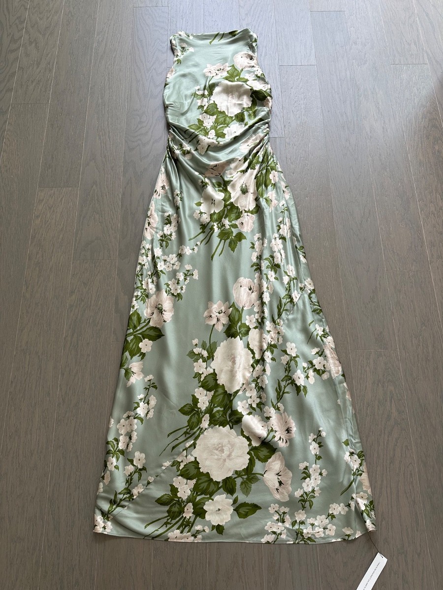 christina aguilera green dress in burlesque Reformation Thora Floral Dress – Sabrina's Closet main image 1