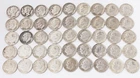 1940 - 1963 USA Dime 90% Silver Lot of 45 Coins