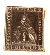 1851 ANTICHI STATI TOSCANA 1 QUATTRINO NUOVO*  2° EMISSIONE FILIGRANA LINEE