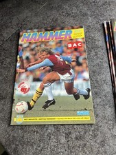 1991 .   West Ham v  Sheffield Wednesday    .    programme 