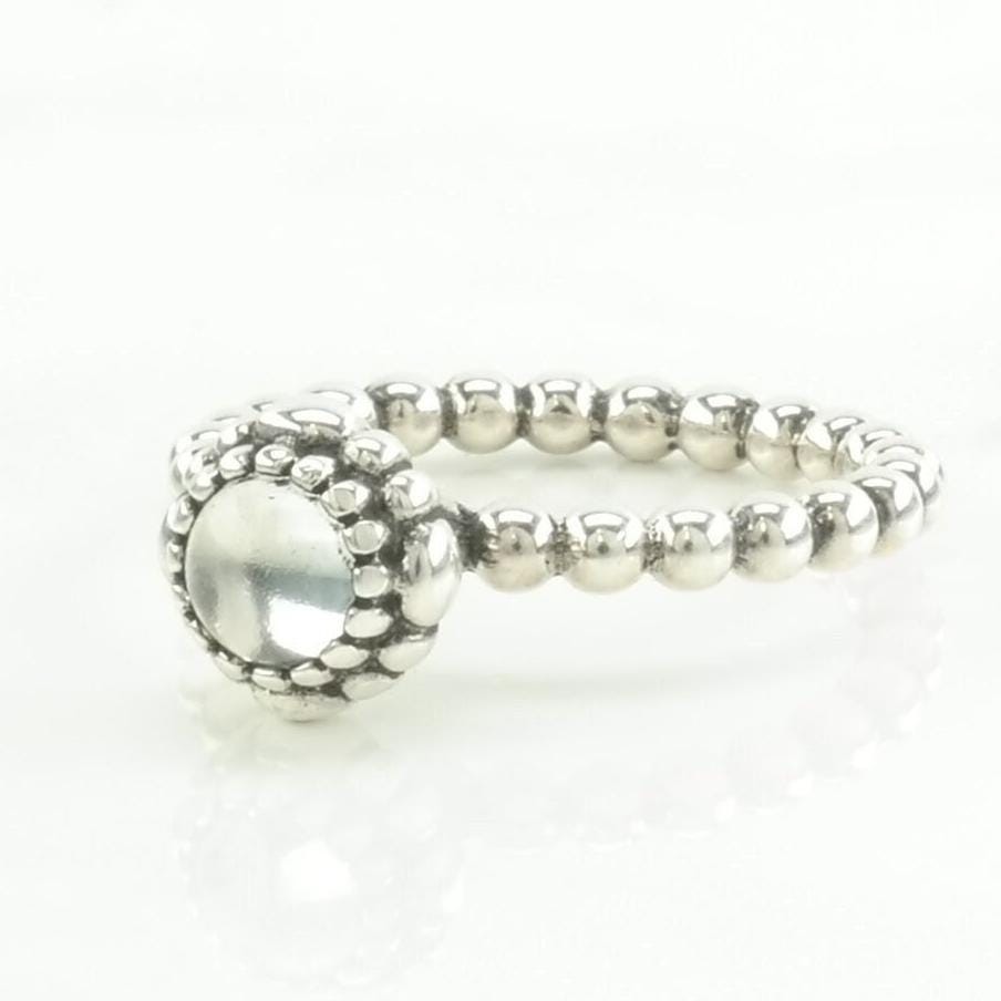 Pandora Quartz Stackable Sterling Silver Ring  Si… - image 1
