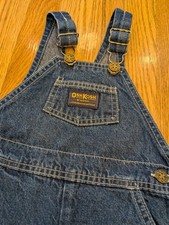 Vintage OshKosh Vestbak Shortall Bib Denim Overall Shorts Size 24M Farm Cottage
