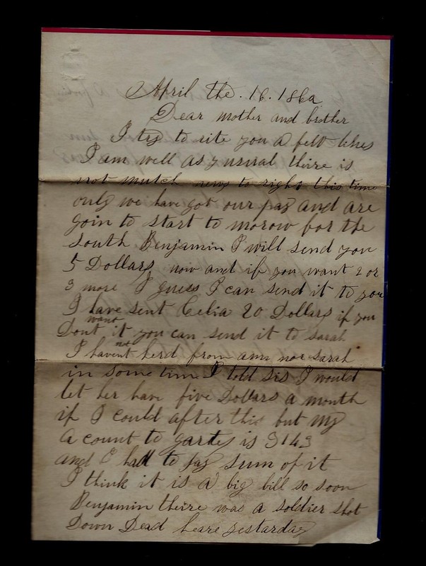 1862 Ypsilanti, Mich - CIVIL WAR LETTER - 14th Michigan Vols - Soldier Killed !