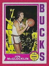 1974-75 Topps - Jon McGlocklin #37 - Milwaukee Bucks