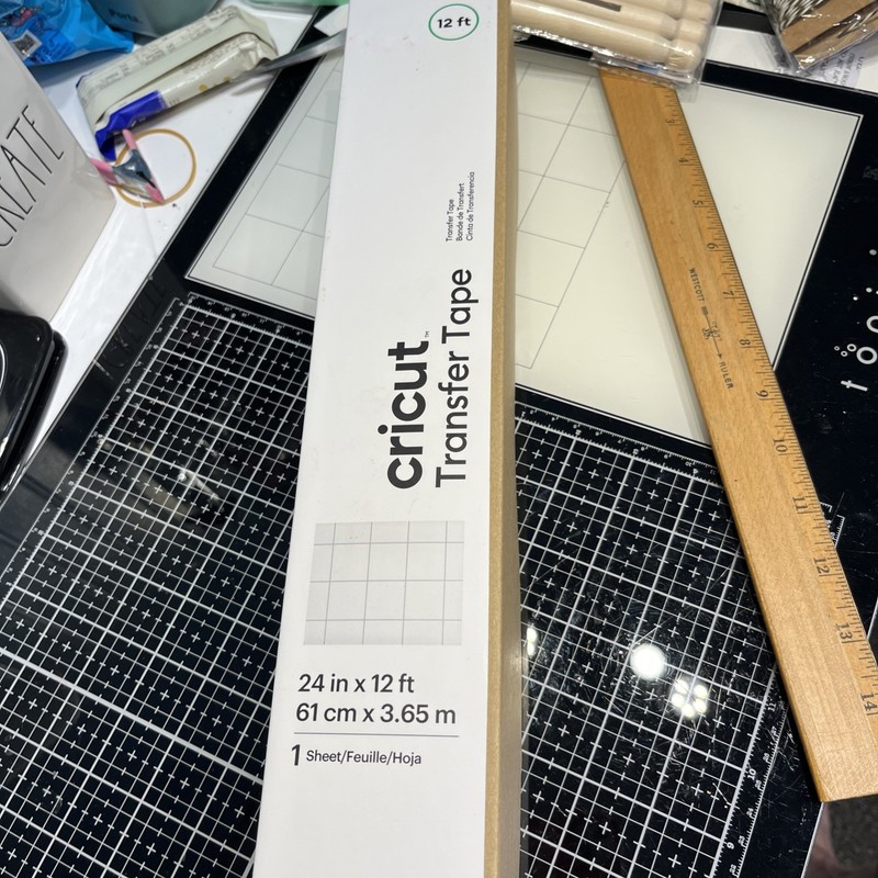 Cricut Transfer Tape with Gridlines, 24 inches x 12 feet, Vinyl Crafting - NIB