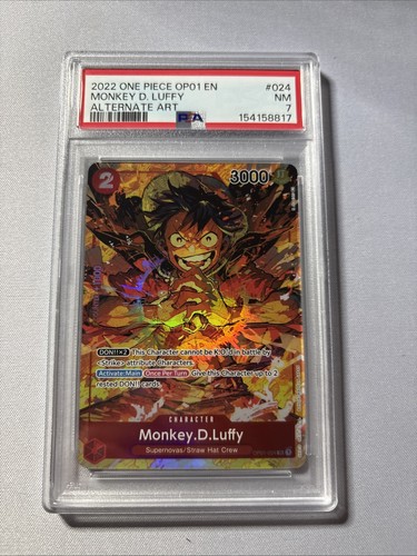 Monkey.D.Luffy (Alternate Art) graded PSA 7 for sale on eBay