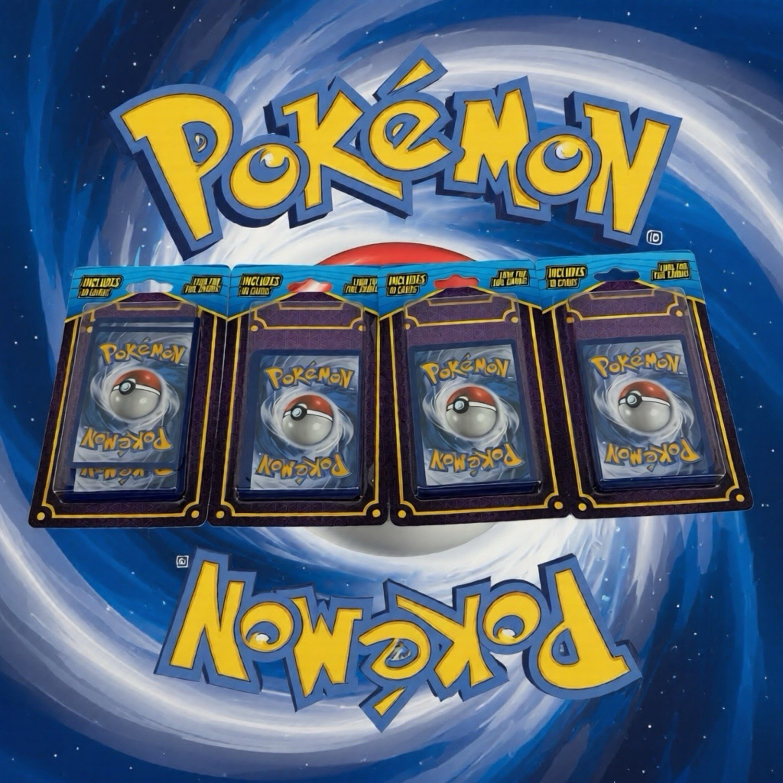 Pokemon Trading Card Game Booster Packs Lot of 4 Includes 10 Cards Each