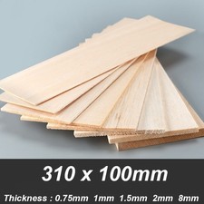Wood Sheet Balsa Panel Thin Board 0.75mm-8mm Thick Craft Model Toy Aircraft DIY