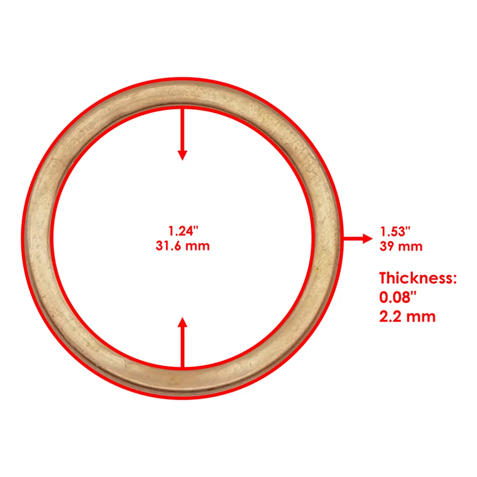 Exhaust Pipe Gasket for Kawasaki Eliminator 125 Bn125A 2001-2009 Foto 2 de 4