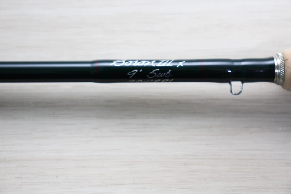 R.L. Winston Boron IIIx 9' 5wt caña de mosca 4 piezas asiento de madera de anciano excelente con tubo D58 Foto 3 de 4