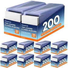 2000 Card Sleeves Top Loaders for Cards, 3" x 4" Hard Plastic Toploaders, Bas...