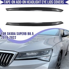 Carbon Look Scheinwerferblenden Augenbrauen Trim Für Skoda Superb B8.5 2019-2022