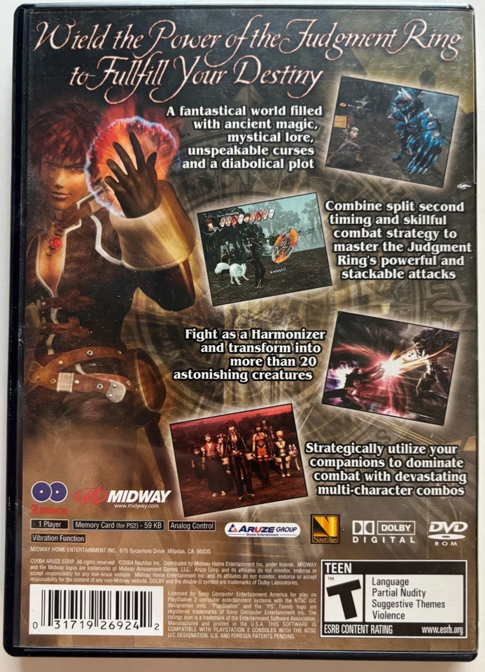 PS2 * SHADOW HEARTS COVENANT * ABIERTO CON MANUAL * A MITAD DE CAMINO * Foto 2 de 2