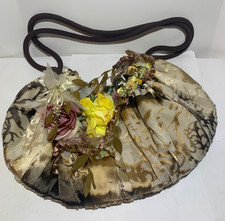 Mary Frances Gold Biege with Flowers Purse - Excellent Condition