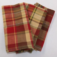 Cloth Fall Thanksgiving Christmas Holiday Napkins Plaid 3 Park Designs India