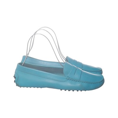 Tod's, Loafers, Größe: 39 1/2, Leder, Blau, Damen #8Cz
