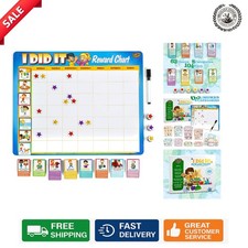 Colorful Kids Behavior Chart - 63 Magnetic Tasks for Motivating Children Ages 3 