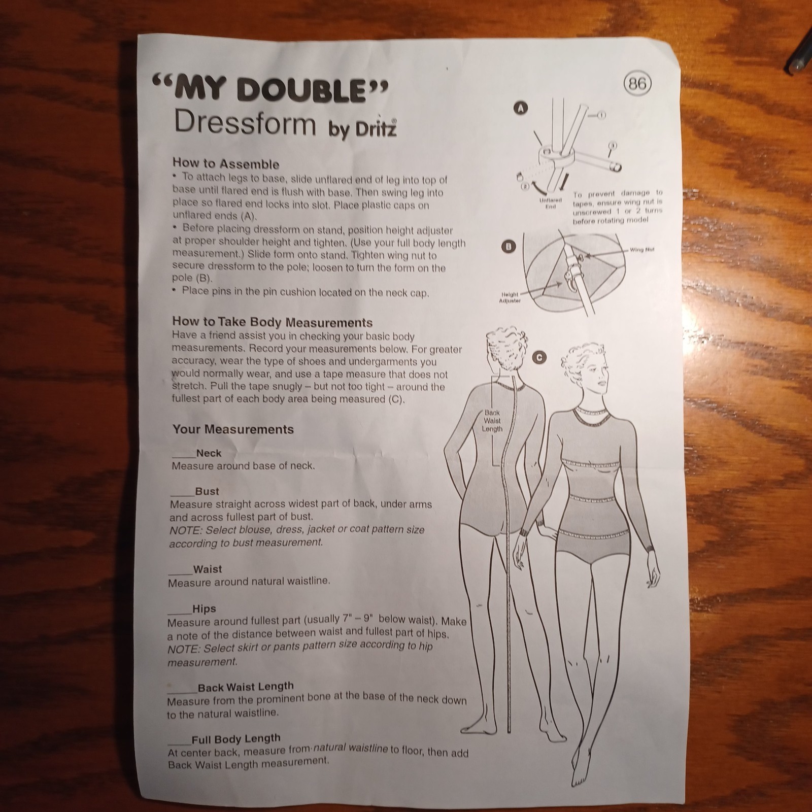 Dritz My Double Dress Form Deep Purple Nylon with Adjustable Stand ...