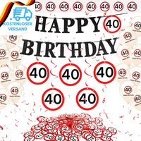 40 Geburtstag Dekoration Set,40 Jahre Luftballons Geburtstagsdeko Set,Geburtstag