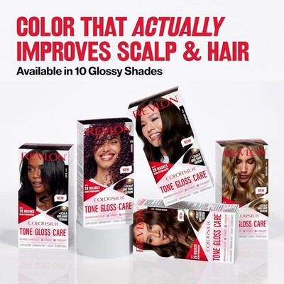 Revlon ColorSilk Tone + Gloss + Care -Permanent Hair Color ( Choose your shade )