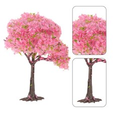 Reusable Plastic Cherry Blossom Tree Miniature for Train Diorama Scenery