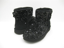 UGG CLASSIC MINI CHUNKY SEQUIN WOMEN ANKLE BOOT BLACK US 7 /UK 5 /EU 38 /JP 24