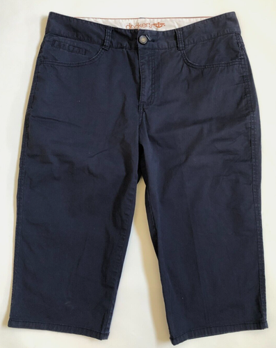 Dockers Size 12 (34x17) Navy Blue Capri Chino Straight Mid Rise Pants Women's