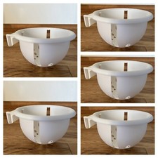 5 x LARGE DEEP PLASTIC CANARY NEST PAN FOR NESTING CAGE CANARIES & BIRDS