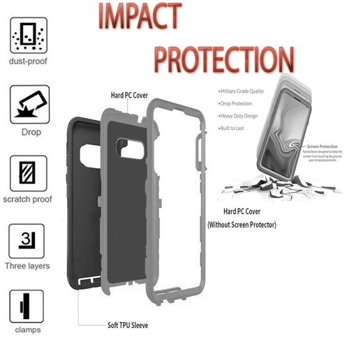 Für Samsung Galaxy S10 S10e S10 Plus 360 Stoßfeste Full Case Hülle + Gürtelclip - Bild 4 von 28