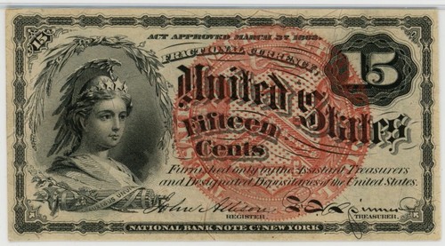 15 Cents Fourth Issue Fractional Currency Fr#1267 66 EPQ PMG 1999860-002 - Picture 3 of 4