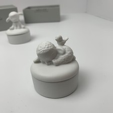 HALLMARK Baby Shower Gift Set 1st Tooth and 1st Curl Ceramic Trinket Boxes