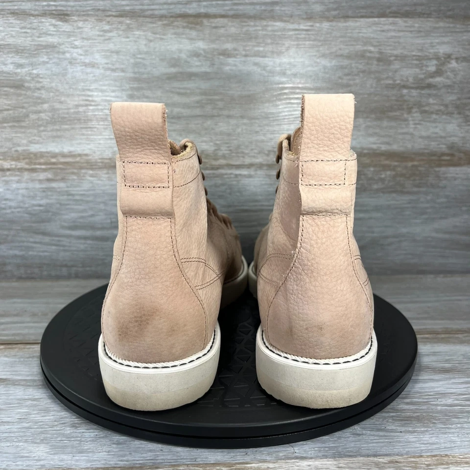 Botas al tobillo Adidas Superstar de cuero nobuck rosa con cordones para mujer talla 9,5 Foto 4 de 4