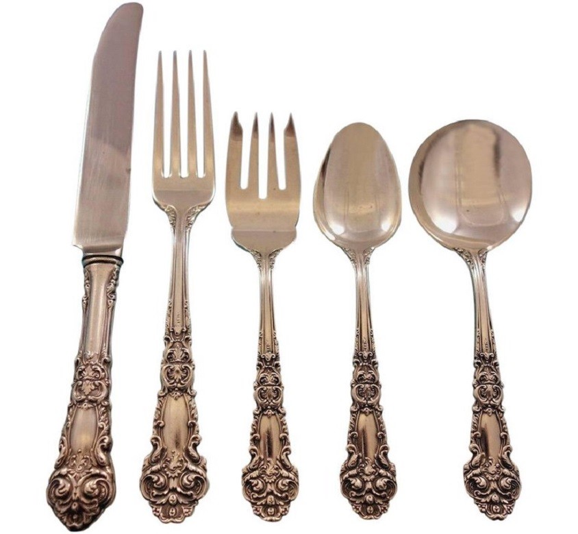 8 Fourchettes à Dîner Reed & Barton Select GOLD LANGE - Dorées, électroplaquées - Neuves