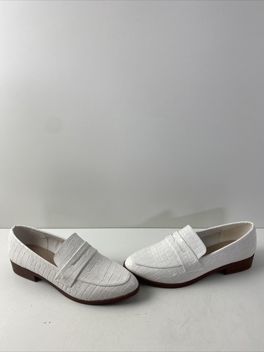 ALDO White Croc Print Patent Leather 