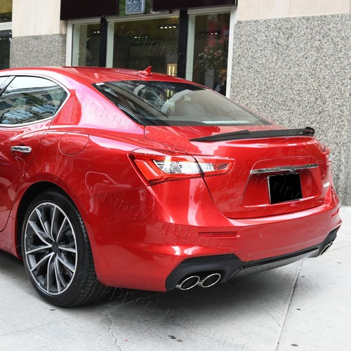 Fit For Maserati Ghibli Sedan 2014-22 Real Carbon Fiber Rear Trunk Spoiler Wing - Picture 2 of 11