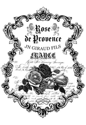 Potch-Motiv-A3-Foto-Transfer-Vorlage-Vintage-Rose de Provence-31008