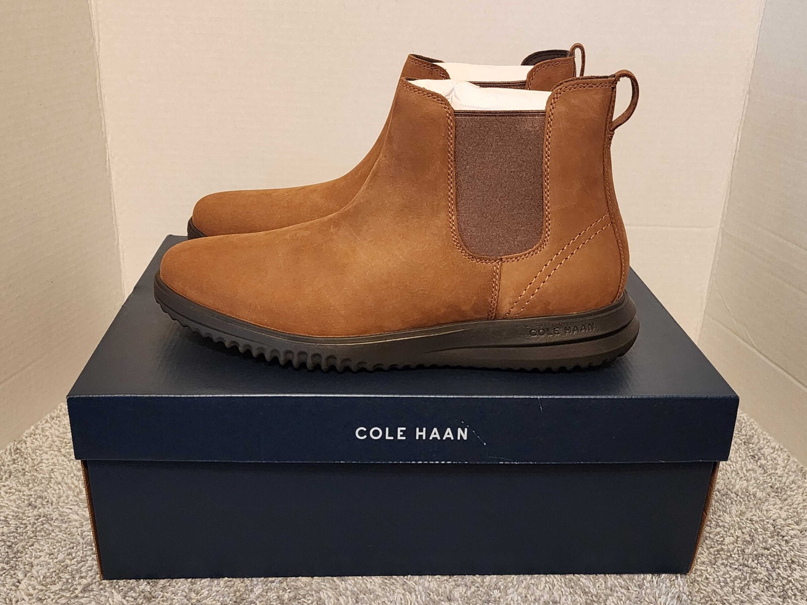 NEW Cole Haan Grand Plus Chelsea Boots Mens Size 11 Brown Lumber/Java C38789