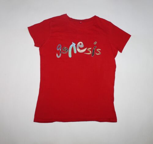 Genesis Shirt Tour Shirt Progressive Rock Band Shirt Women's Red Shirt Medium - 第 1/6 張圖片